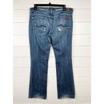 7 For All Mankind Medium Wash Distressed Bootcut Jeans Size 29 7.5" Low Rise Photo 4