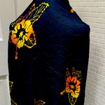Hibiscus Collection Long floral Sarong with fringe. 💯 rayon. Black/multi. NWT. Black Photo 5