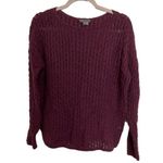 Vince Mini Cable Shirttail Merino Wool Alpaca Blend Sweater Burgundy Xs Photo 0