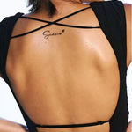 Free People  Movement Pirouette Black Jumpsuit Open Back Flare Leg Medium Photo 0