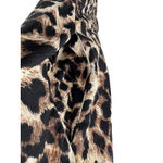 Leopard Print Mini Dress L Animal‎ Print Knit Criss Cross Neckline Casual Boho Size L Photo 3