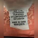 XCVI Mind Set by  Boho Orange Embroidered 3/4 Sleeves Blouse Top peasant L XL Photo 3