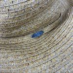 Cappelli Tan & Gold Woven Summer Wide Brim Straw Hat OS Photo 2