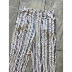 Lucy Paris  Blue Beige Striped Wide Leg Pants M Photo 1