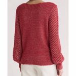 Tommy Bahama NWT  Shimmer Balloon Sleeve Tango Red Wool Blend Sweater Photo 1