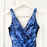MiracleSuit  Blue Black Lynx Lazuli Oceanus One Piece Swimsuit Bathing Suit Photo 2