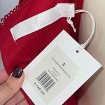 Rachel Parcell Puff Sleeve Peplum Skirt Midi Dress Red Velvet Size Small NWT Photo 8