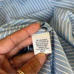 Milly  Light Blue Stripe Michelle Bell Sleeve Top Photo 9