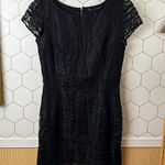 ZARA  Black Lace Cap Sleeve Dress - Size - Medium Photo 0