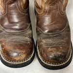 Ariat  Probaby Western Boot Women Driftwood Brown and Blue Size 7B Stacked‎ Heel Photo 3