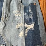 Sunset + Spring Womens Blue Patched Destroyed Casual Mini Skirt XS Photo 4
