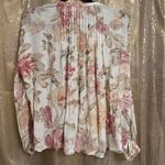 Anthropologie Frye x  Elden Floral Peasant Blouse Pink Cream XS Photo 1
