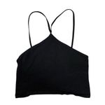 Free People Intimately Center Of Attention Halter Crop Top Black XS/S Photo 1