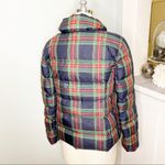 Talbots Plaid Tartan Ruffled Down Winter Coat XS Red Blue Green Photo 10