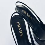 Prada  Women’s Mesh Slingback Pump Heels Black Nero Size 6 Photo 11