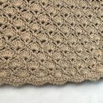 White Stag Crochet Sweater Vest Beige Ramie Cotton Large Boho Cottage Retro Hippy Festival Photo 4