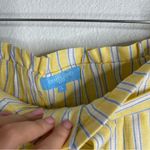 Draper James  Yellow Striped Paper Bag Pull On Shorts Size Large Photo 1