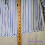 MICHAEL Michael Kors Blue & White Striped "Hampton" Tie Neck Blouse, M Size M Photo 6