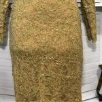 Molly Malloy Vintage 80s Golden Cocktail Prom Dress Size S Gold Photo 5