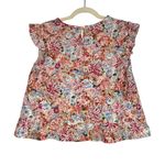 Solitaire Floral Eyelet Ruffle Tank Top Women L Red Preppy Fairy Cottage Resort Photo 2