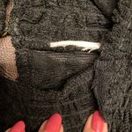 Witchy Whimsigoth Dark Fairy Black Lace High Neck Smocked Long Sleeve Top Medium Photo 6