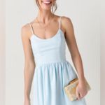 Francesca's Double Bow Back Light Blue Mini Dress Photo 0