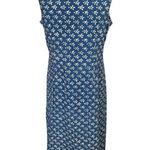 Liz Claiborne Vintage 90s Women's Maxi Sleeveless Dress Denim Floral Print sz 10 Photo 2