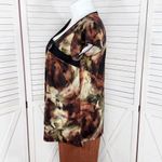 Dress Barn  Tie Dye Flutter Sleeve Tunic Top‎ Shirt Brown Black 1X Photo 2