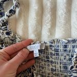 Patrons of Peace  Blue and White Smocked Top Photo 2