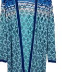 Magaschoni Cardigan Duster Size XL Open Front Light Weight Blue Photo 0