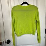 Abound ‎ Womens Knit Sweater Small Green Floral Flower Long Sleeve Cotton Blend Photo 4