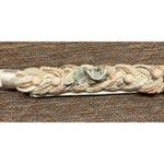 Vintage Carolyn Tanner Designs Braided Belt Cream Textured 36" long 2" wide Photo 4
