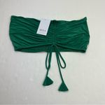 MISA Los Angeles  Thera Bandeau Crop Top Kelly Green Womens Size Large Summer NEW Photo 1