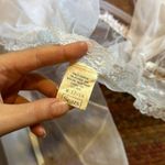 VTG SEARS WHITE SHEER DAINTY LACE TIE FRONT CARDIGAN HOUSE ROBE Size M Photo 6