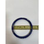 Vintage Blue Cloisonne Bangle Bracelet Photo 2