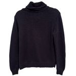 Ralph Lauren Lauren Navy Cotton Sweater Gold Toggle Size M Photo 2