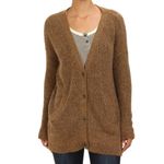 Free People Chunky Oversized Knit Cardigan Womens Small Alpaca Wool Mohair Twee Photo 5
