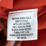 Bar III Orange Geometric Print Hi-Low Dress Tie Neck Keyhole Sleeveless Small S Photo 2