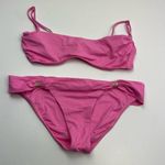 Melissa Odabash Pink‎ Two Piece Bikini Gold Accent Womens Size 8 Summer Vacation Pink Photo 0
