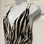 Elan COVER-UP MAXI DRESS IN TAN/ BLACK ZEBRA PRINT Photo 3