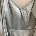 BHLDN Diana Sage green mint gown ruffle slit med Photo 8