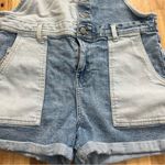 Celebrity Pink  Two-Tone Denim Overall Shorts Juniors L (11–13) Photo 1