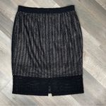Ann Taylor Crochet Lace Sheer Illusion Pencil Skirt Black 6 Photo 6