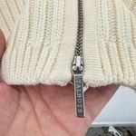 Talbots  Cream Ribbed Mockneck‎ Full Zip Sweater Gilmore Girls Fisherman Photo 4