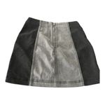 Free People Modern Femme Two-Tone Denim Mini Skirt – Black & Gray – Size 6 Photo 1
