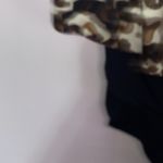 Maxine of Hollywood  Black and Tan Ruffled Tiered Swimsuit size 18 Gold accents Photo 7