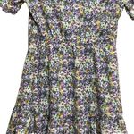 Allegra K Allegra Ruffle floral Chiffon Tie Neck Puff Short Sleeve women's smoke dress M Photo 2
