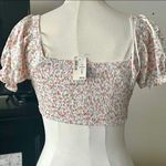 Princess Polly NWT floral milkmaid puff sleeve crop top Photo 4