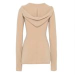 MaxMara SportMax Beige Cashmere Wool Centro Hooded Sweater Small Tan Photo 4