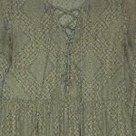 Lace Up Tunic Dress Top Green Size M Photo 6